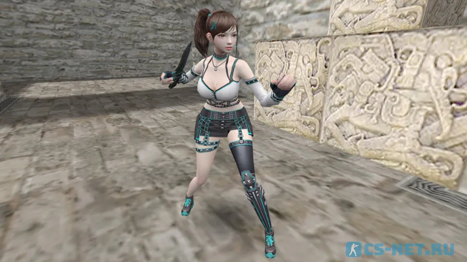 Модель девушки «Champion Isabelle» из CSO для CS 1.6 (вид спереди)