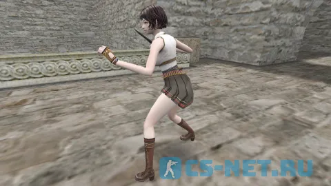 Модель девушки «Guide Ritsuka» из CSO для CS 1.6 (вид сбоку)