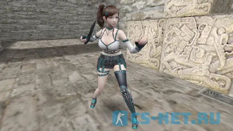 Модель девушки «Champion Isabelle» из CSO для CS 1.6 (вид спереди)