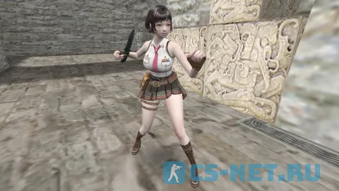 Модель девушки «Guide Ritsuka» из CSO для CS 1.6 (вид спереди)