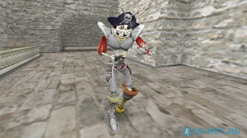 Модель персонажа «Pirate Daniel Fortesque» из игры «MediEvil: Resurrection» для CS 1.6 (вид спереди)
