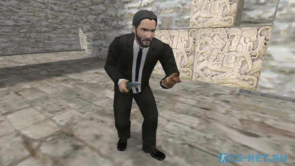 Модель «Джон Уик» из фильма «John Wick» для CS 1.6 (вид спереди)