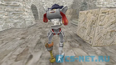 Модель персонажа «Pirate Daniel Fortesque» из игры «MediEvil: Resurrection» для CS 1.6 (вид сзади)