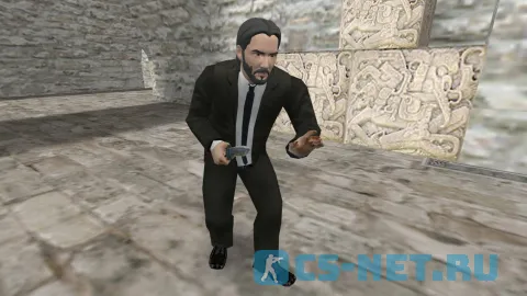 Модель «Джон Уик» из фильма «John Wick» для CS 1.6 (вид спереди)