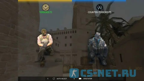 Counter-Strike 1.6 в стиле CS2 (выбор команды)