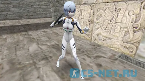 Персонаж Rei Ayanami (Рей Аянами) из аниме «Евангелион» для CS 1.6 (вид спереди)