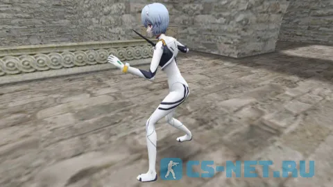 Персонаж Rei Ayanami (Рей Аянами) из аниме «Евангелион» для CS 1.6 (вид сбоку)