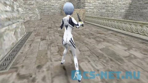 Персонаж Rei Ayanami (Рей Аянами) из аниме «Евангелион» для CS 1.6 (вид сзади)