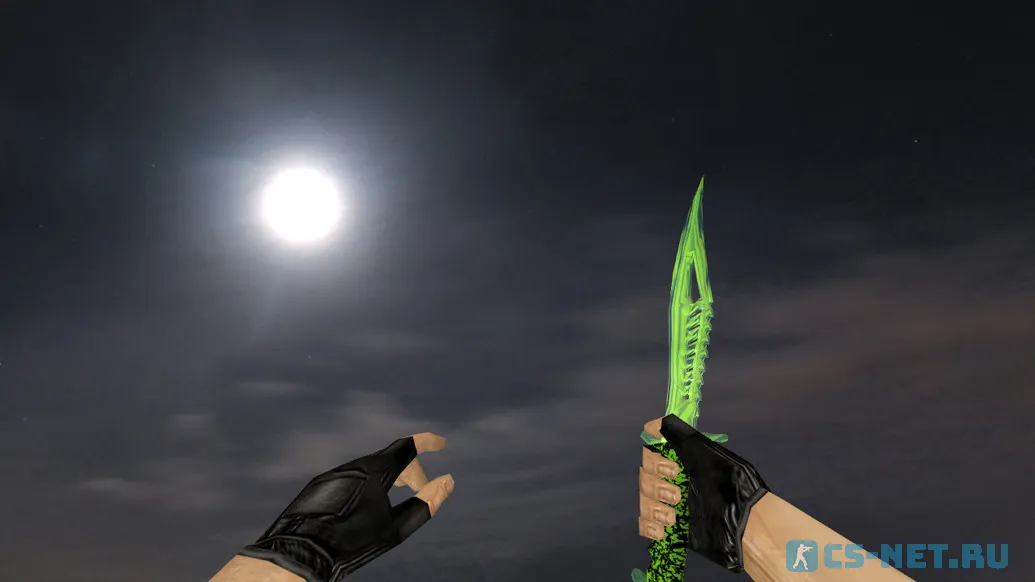 Модель ножа Nautilus Transparent Green для CS 1.6