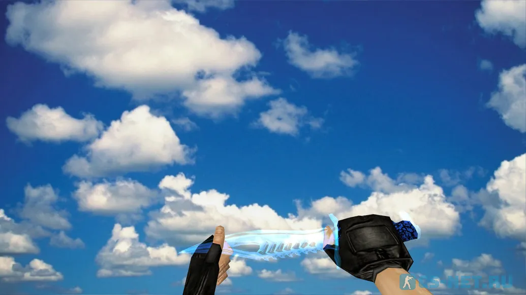 Модель ножа Nautilus Transparent Blue для CS 1.6 (скрин 2)