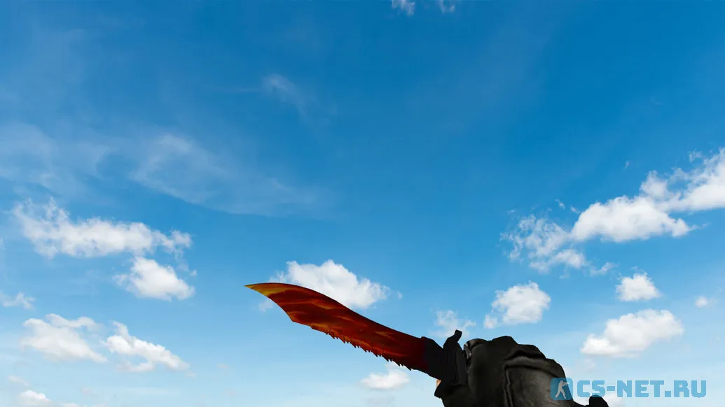 Модель ножа «Bowie Knife | Пламя» для CS 1.6 (скрин 2)