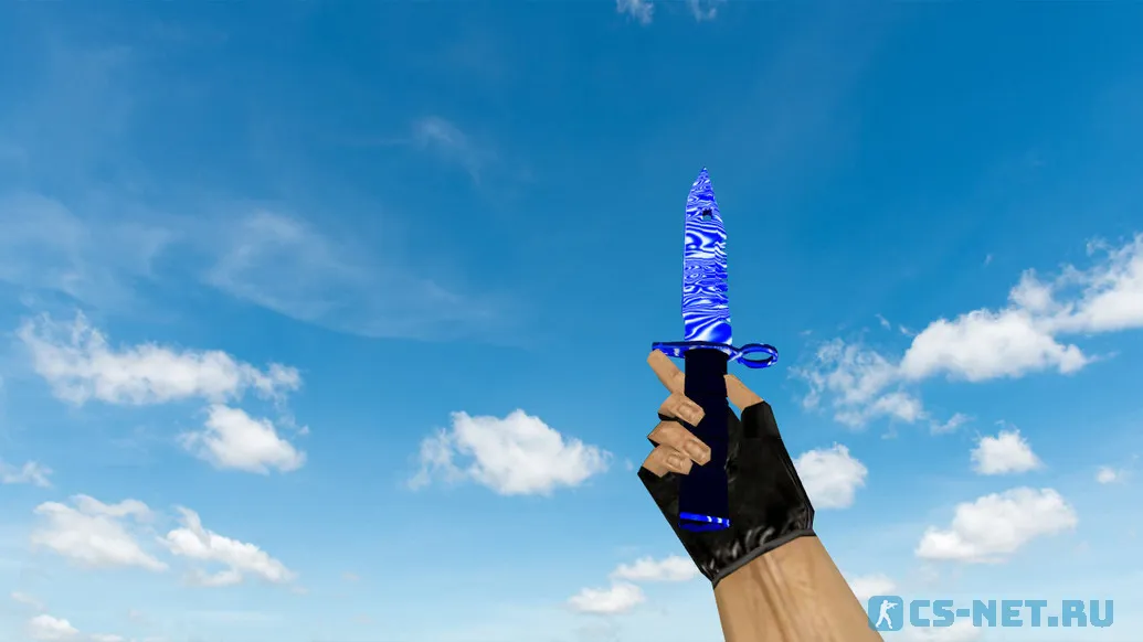Модель «Штык-нож M9 «Дамасская сталь» Blue» для CS 1.6