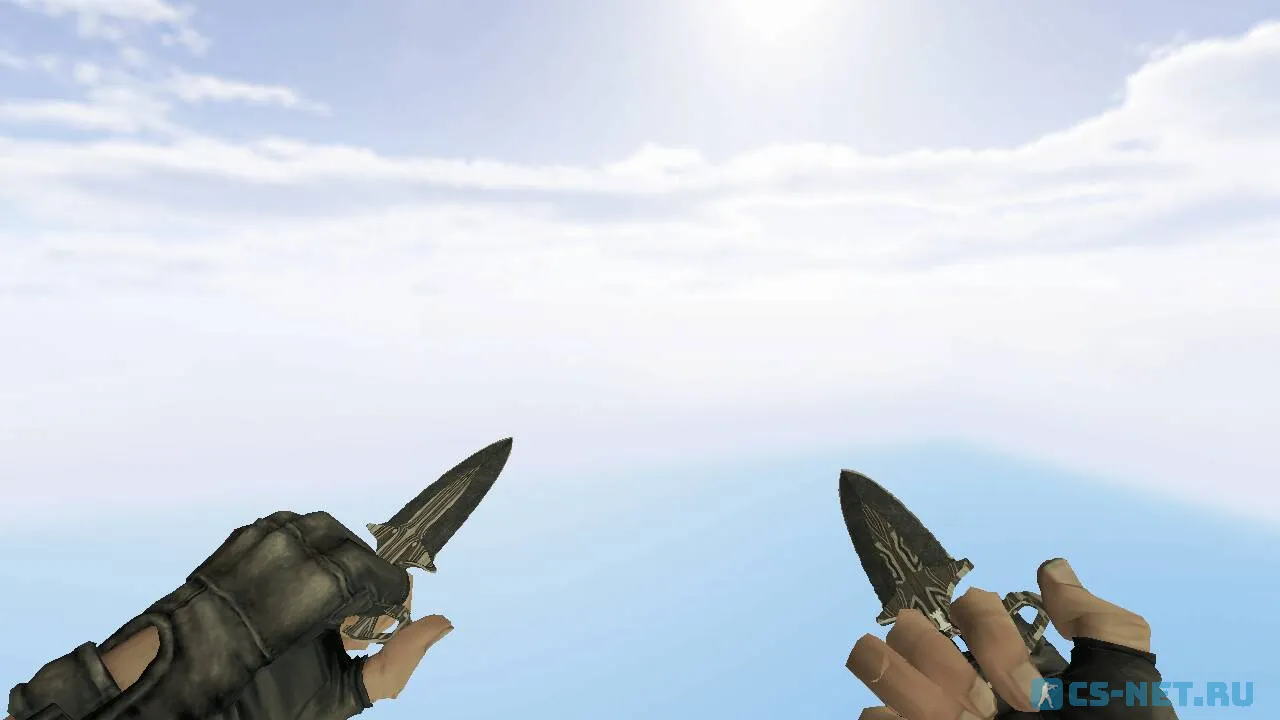 Модель ножа «Black Laminate | Shadow Daggers» для CS 1.6 (скрин 3)