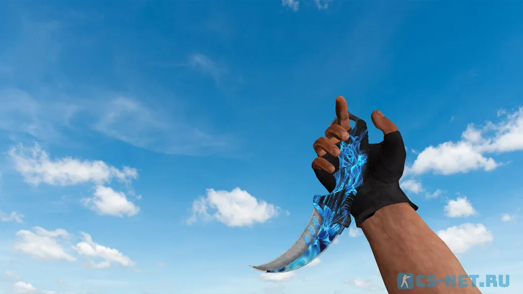 Модель ножа «Karambit Blue Flame» для CS 1.6