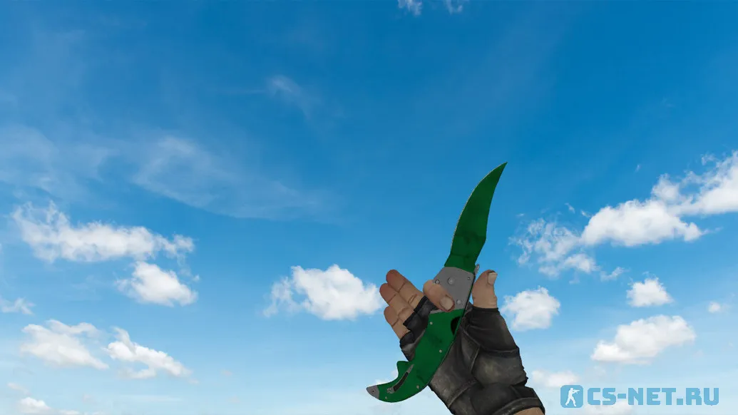 Модель ножа «Falchion Gamma Doppler Emerald» для CS 1.6
