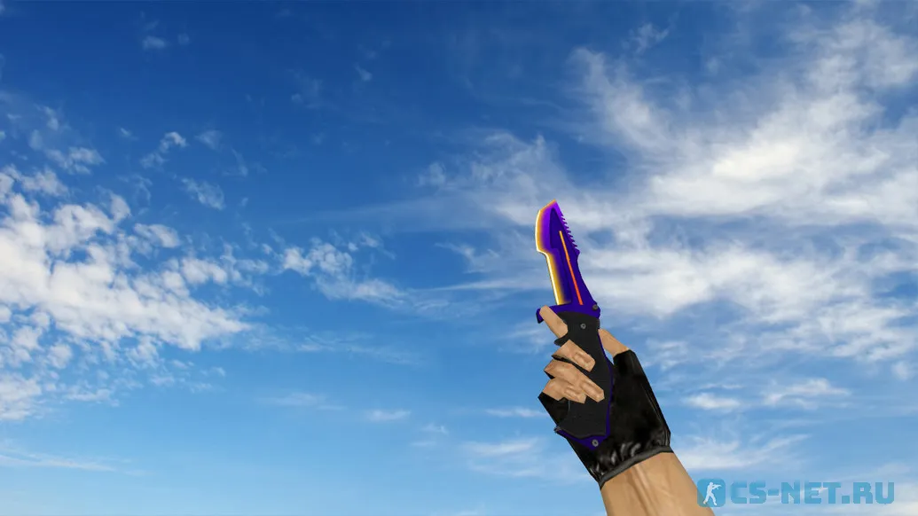 Модель ножа «Huntsman PurpNyellow» для CS 1.6