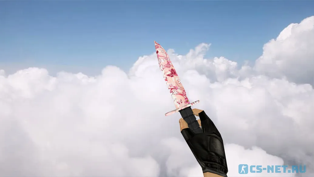 Модель «Штык-нож М9 | Розовые цветы» для CS 1.6 (скрин 2)