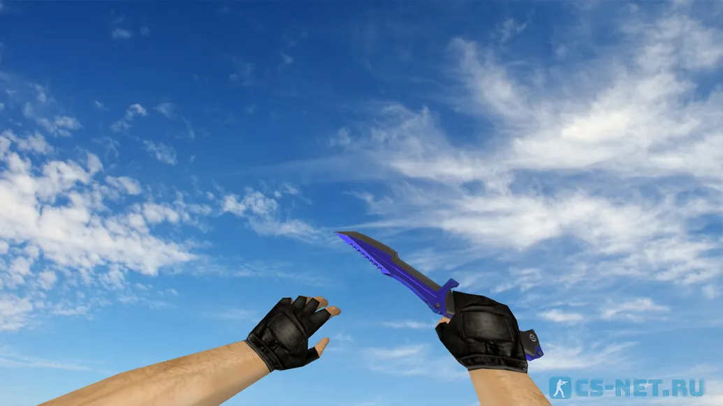 Модель ножа «Huntsman Knife Automatic Blue» для CS 1.6 (скрин 3)