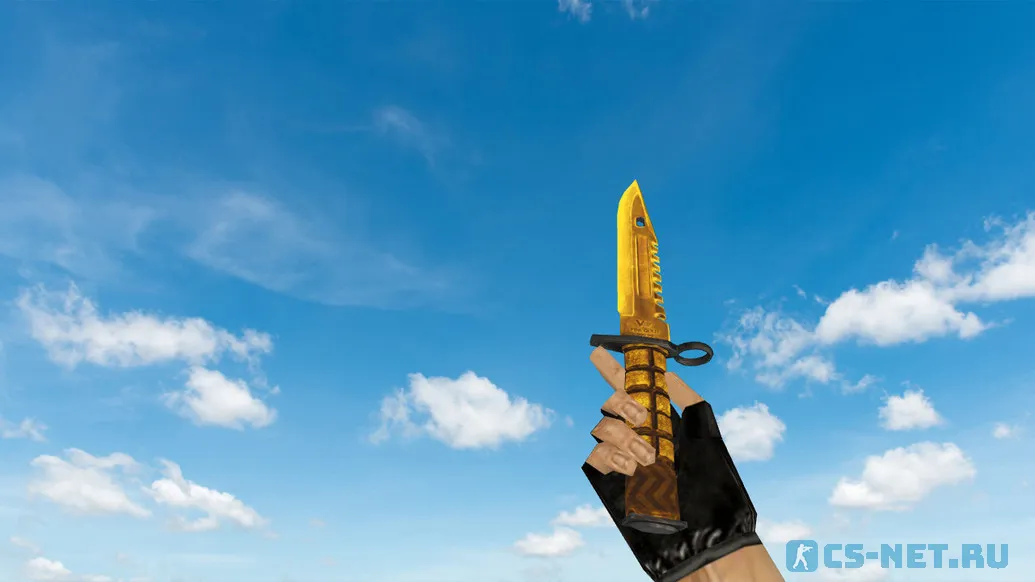 Модель ножа «M9 Bayonet Fine Gold» для CS 1.6