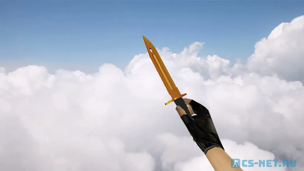 Модель «Штык-нож | Золотой хром» для CS 1.6 (скрин 2)