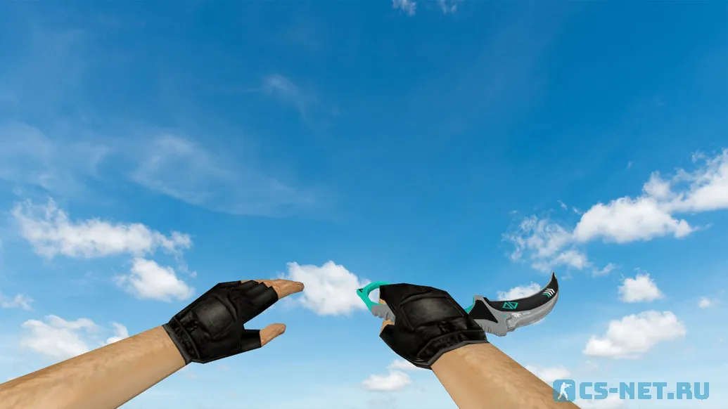 Модель ножа «Karambit Asiimov Reworked Blue» для CS 1.6 (скрин 2)