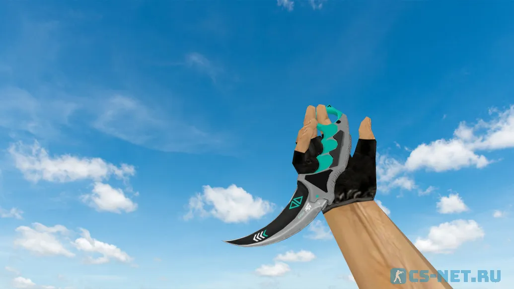 Модель ножа «Karambit Asiimov Reworked Blue» для CS 1.6
