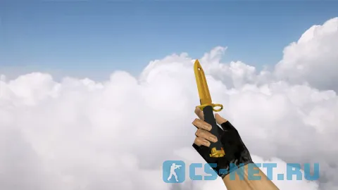 Модель «Штык-нож | Золотой хром» для CS 1.6