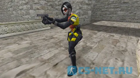 Персонажа «Domino» из игры «Fortnite» для CS 1.6 (TT сбоку)