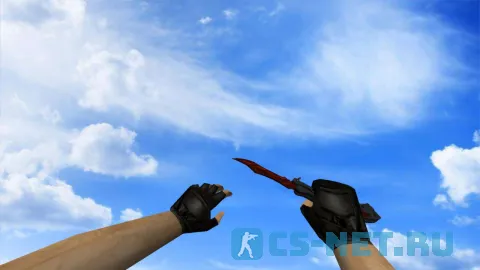 Модель ножа «Нож-бабочка | Пламя» для CS 1.6 (скрин 2)