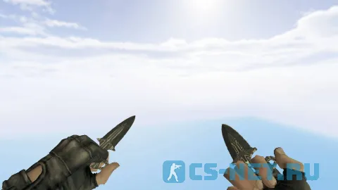 Модель ножа «Black Laminate | Shadow Daggers» для CS 1.6 (скрин 3)