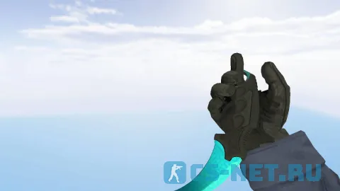 Модель ножа «Керамбит | Голубой сплав» для CS 1.6
