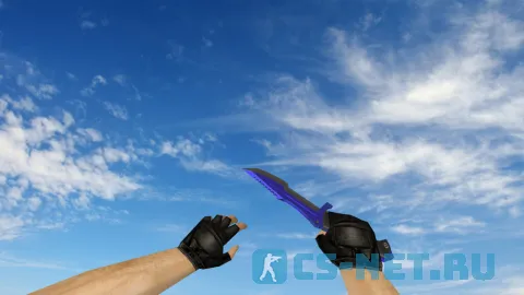 Модель ножа «Huntsman Knife Automatic Blue» для CS 1.6 (скрин 3)
