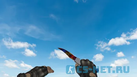 Модель ножа «Фальшион | Мраморный градиент» для CS 1.6 (скрин 3)