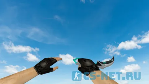 Модель ножа «Karambit Asiimov Reworked Blue» для CS 1.6 (скрин 2)
