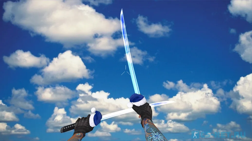 Модель ножа «Dual Katana Xmas» для CS 1.6 (скрин 3)
