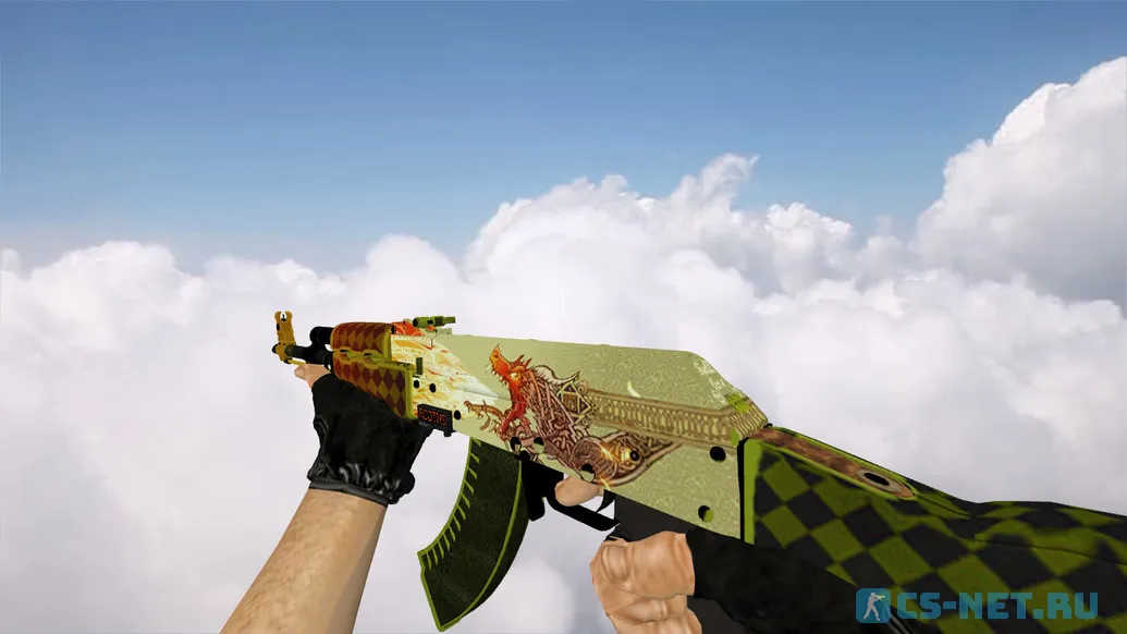 Модель «AK-47 Dragon Lore» для CS 1.6 (скрин 2)