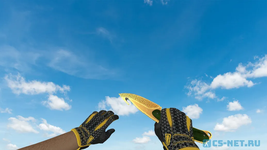 Модель «Нож с лезвием-крюком | Легенды (yellow gloves)» для CS 1.6 (скрин 3)