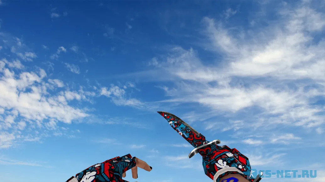 Модель ножа «Reds Blues Knife» для CS 1.6