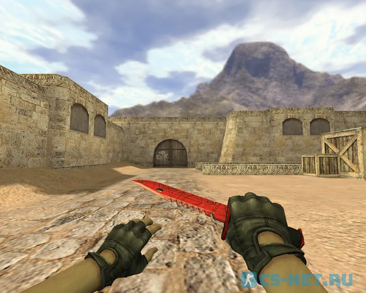 Модель «Штык-нож М9 Кровавая паутина (default gloves)» для CS 1.6 (скрин 3)