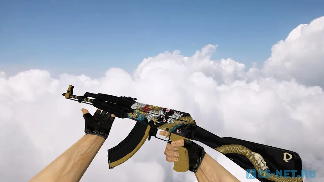 Модель «AK-47 Dragon Gold» для CS 1.6