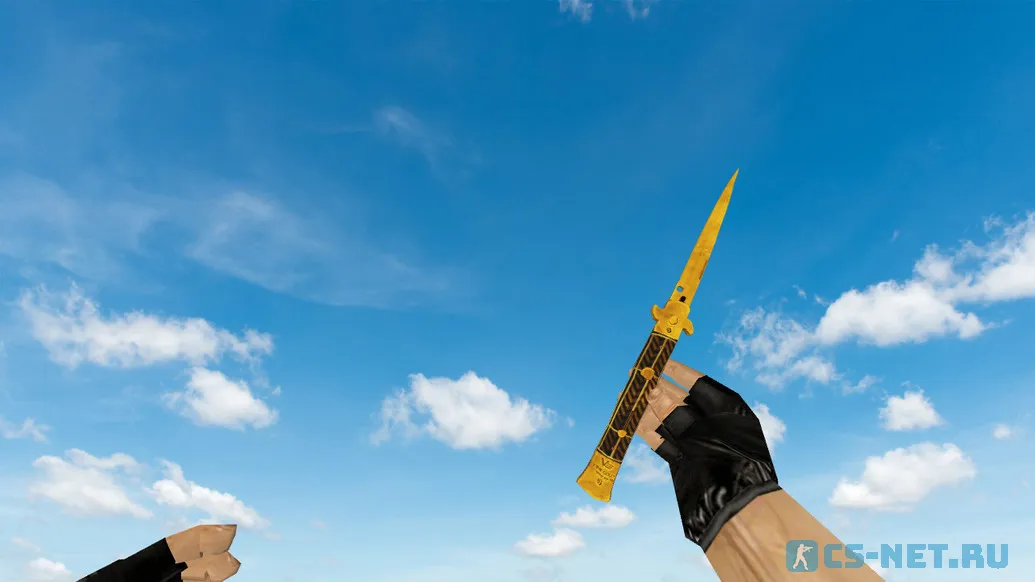 Модель ножа «Stiletto Fine Gold» для CS 1.6