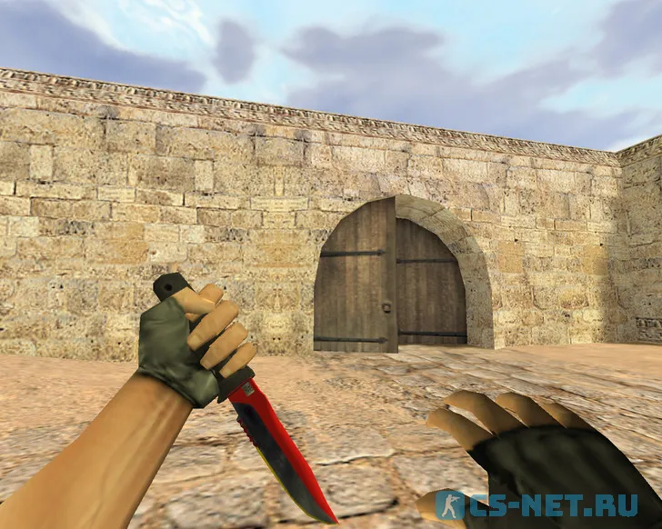 Модель «Красно-черный нож» для CS 1.6
