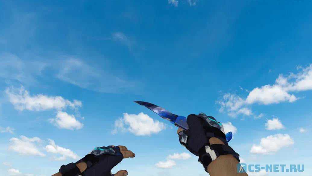 Модель ножа «Falchion Doppler Blue» для CS 1.6 (скрин 2)