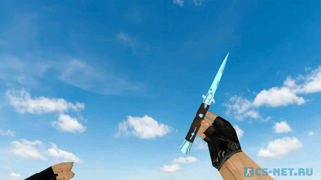 Модель ножа «Stiletto Blue Chrome» для CS 1.6