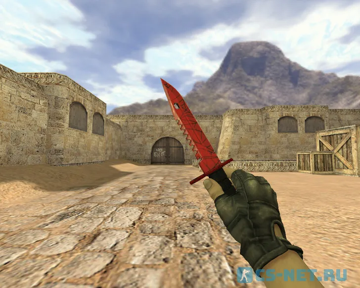 Модель «Штык-нож М9 Кровавая паутина (default gloves)» для CS 1.6