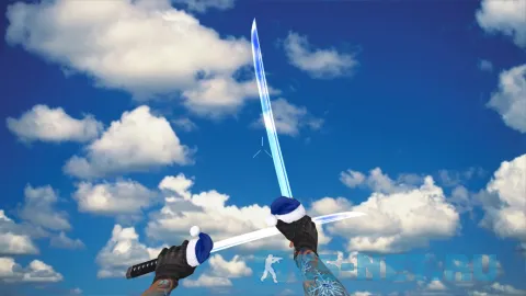 Модель ножа «Dual Katana Xmas» для CS 1.6 (скрин 3)