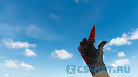Модель «Скелетный нож | Кровавая паутина (red gloves)» для CS 1.6