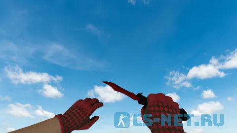 Модель «Нож-бабочка | Кровавая паутина (red gloves)» для CS 1.6 (скрин 2)