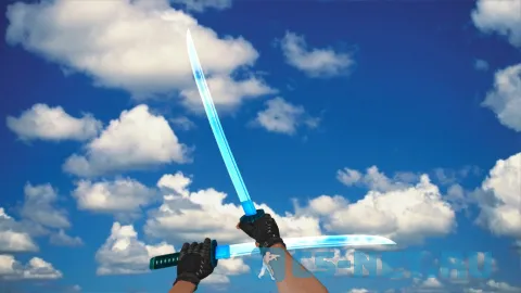 Модель ножа «Dual Katana Crystal» для CS 1.6 (скрин 2)