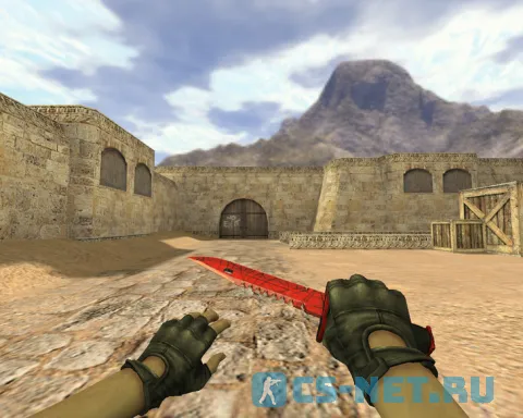 Модель «Штык-нож М9 Кровавая паутина (default gloves)» для CS 1.6 (скрин 3)